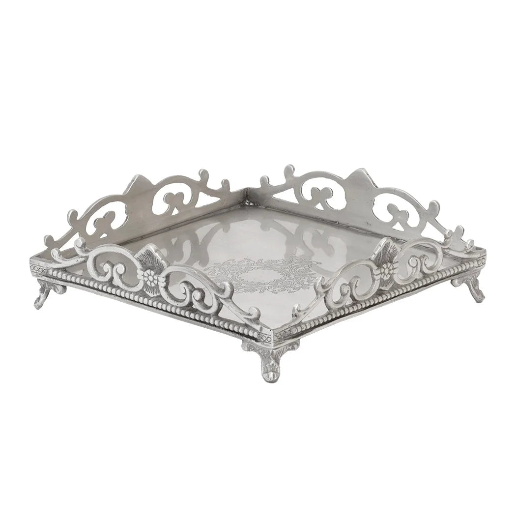 Napkin Holder - Fleur - Pewter