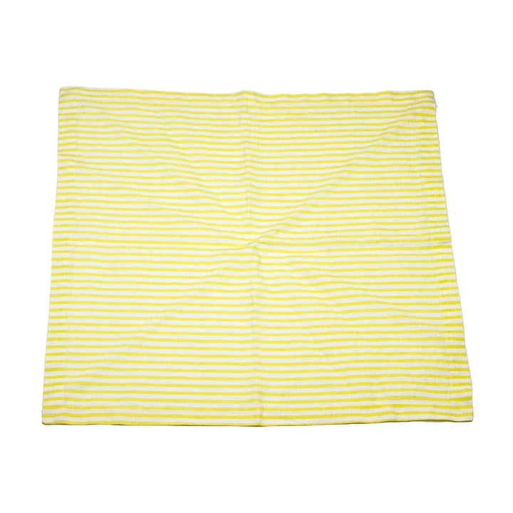 Napkin - Pinstripe Yellow Linen - Linen