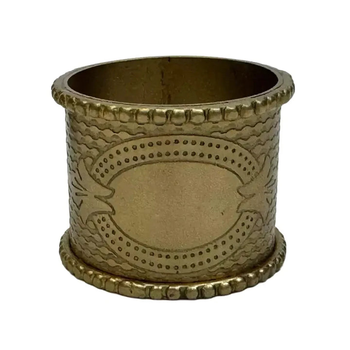 Napkin Ring - Brass Beaded - Metal