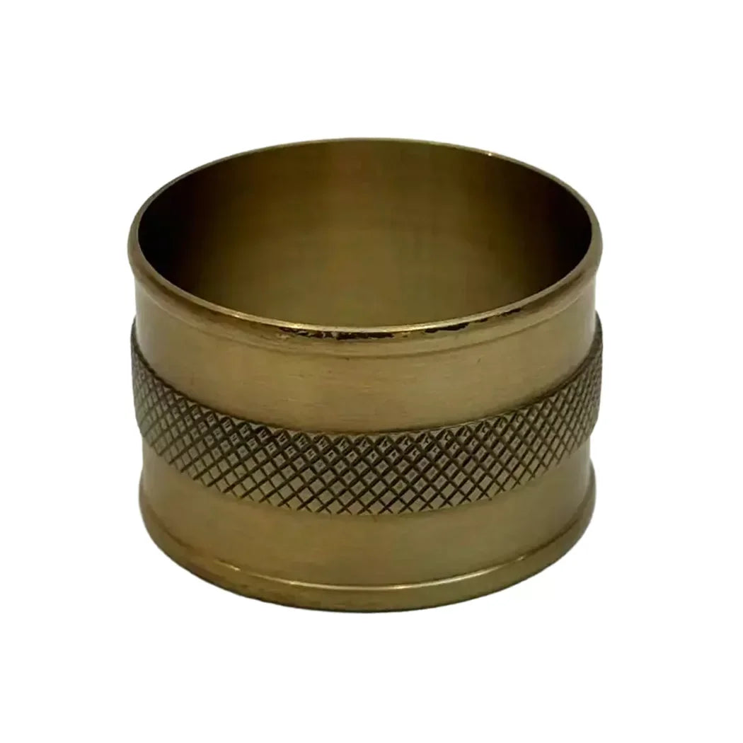 Napkin Ring - Brass Criss Cross - Metal