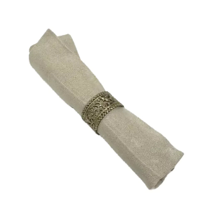 Napkin Ring - Brass Floral - Metal
