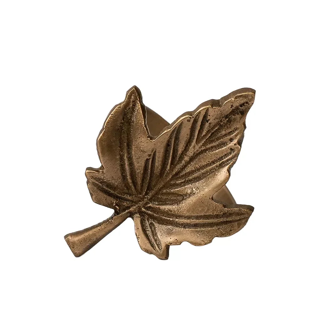 Napkin Ring - Brass Grape Leaf - Metal