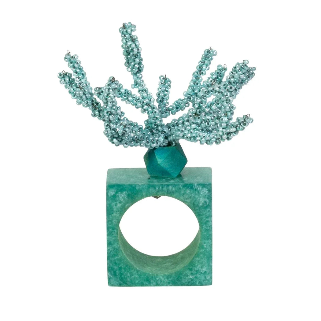 Napkin Ring - Ocean Coral Beadwork - Beadwork