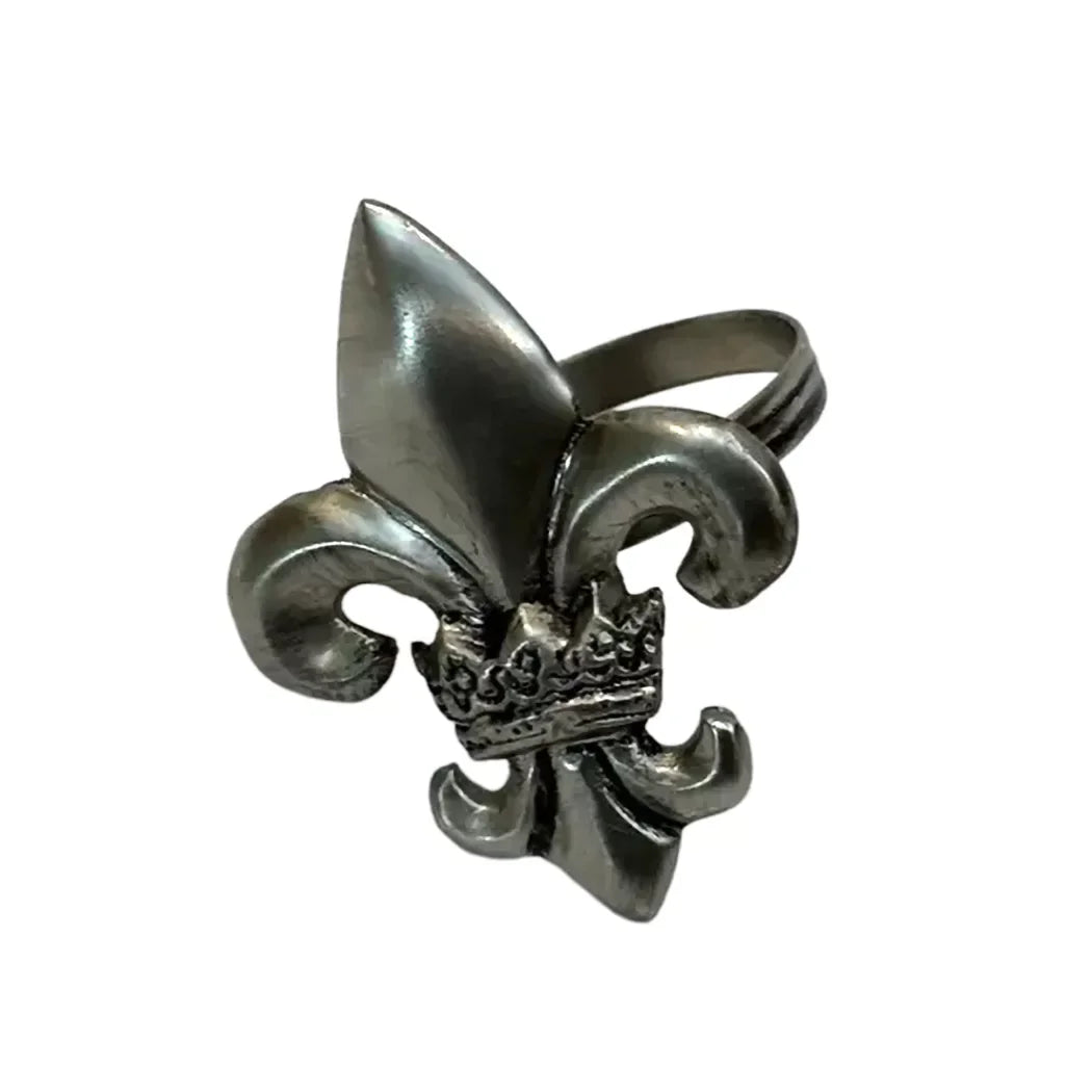 Napkin Ring - Silver Fleur de Lis - Metal