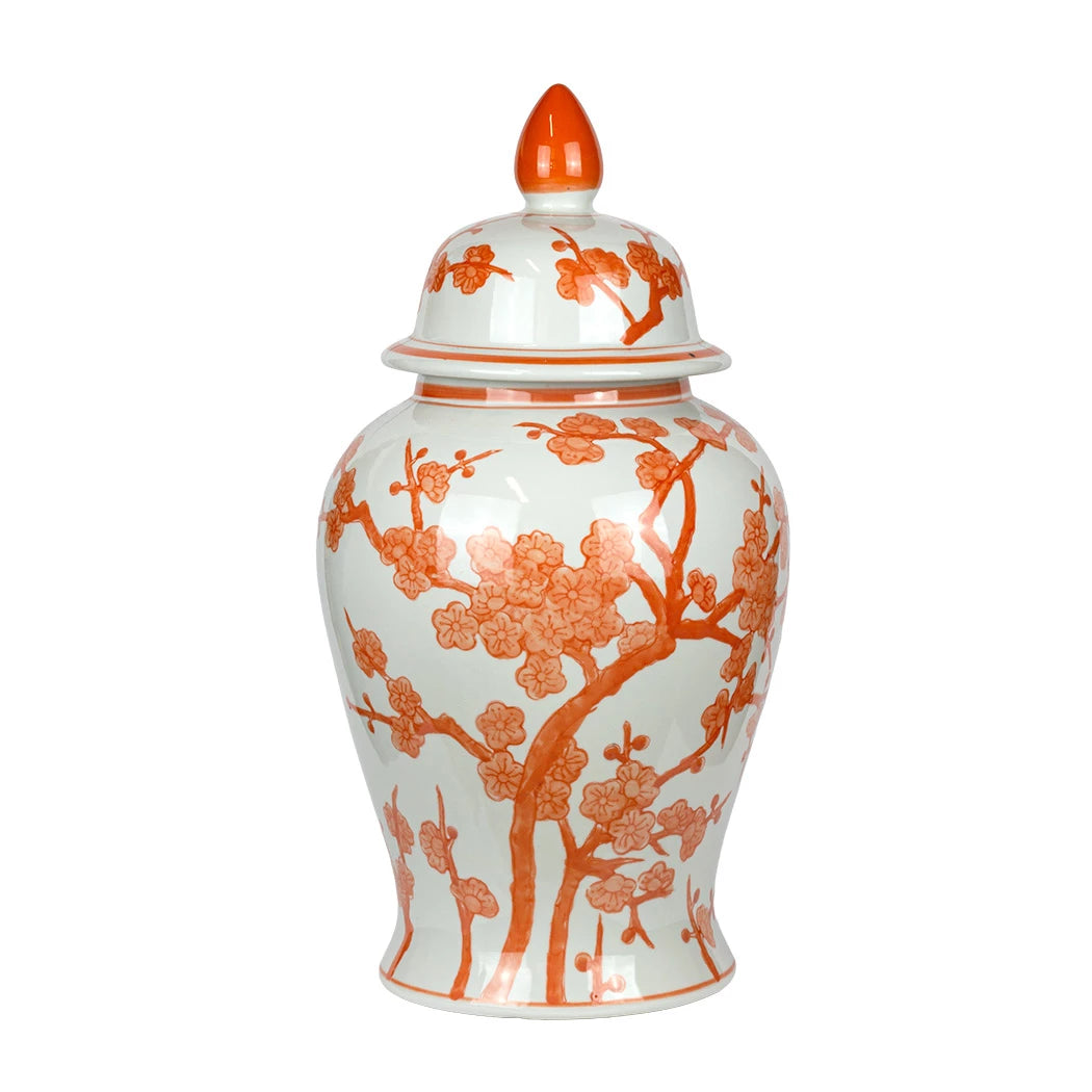 Ginger Jar - Blossoms Pale Orange