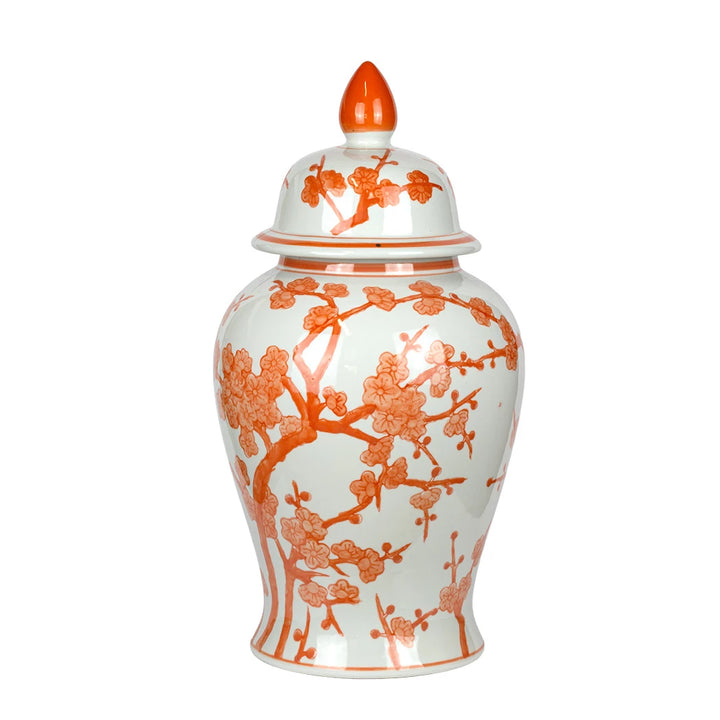Ginger Jar - Blossoms Pale Orange