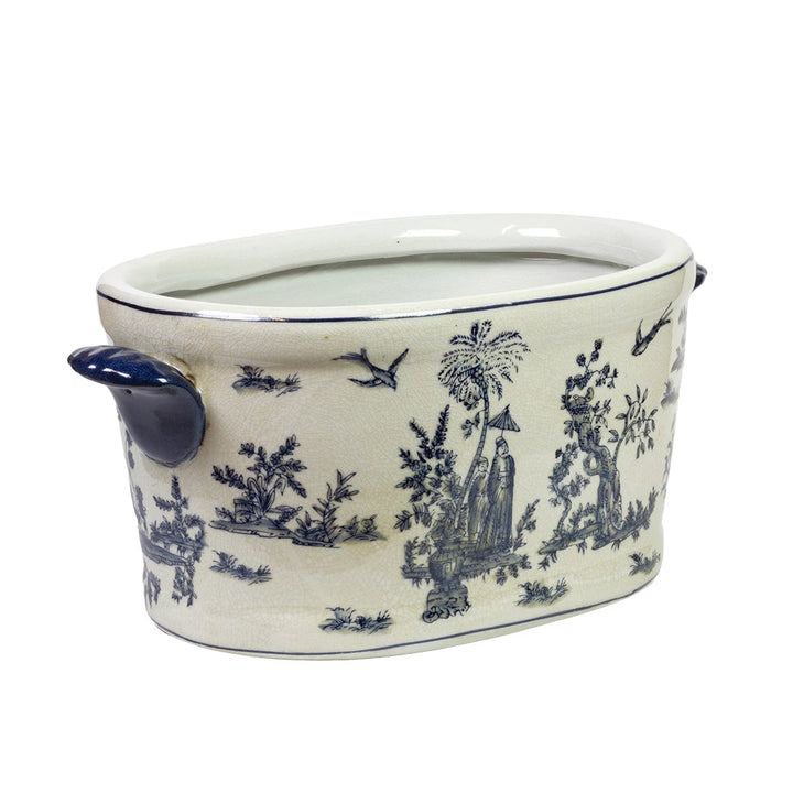 Footbath - Ceramic Oriental Toile 34cm