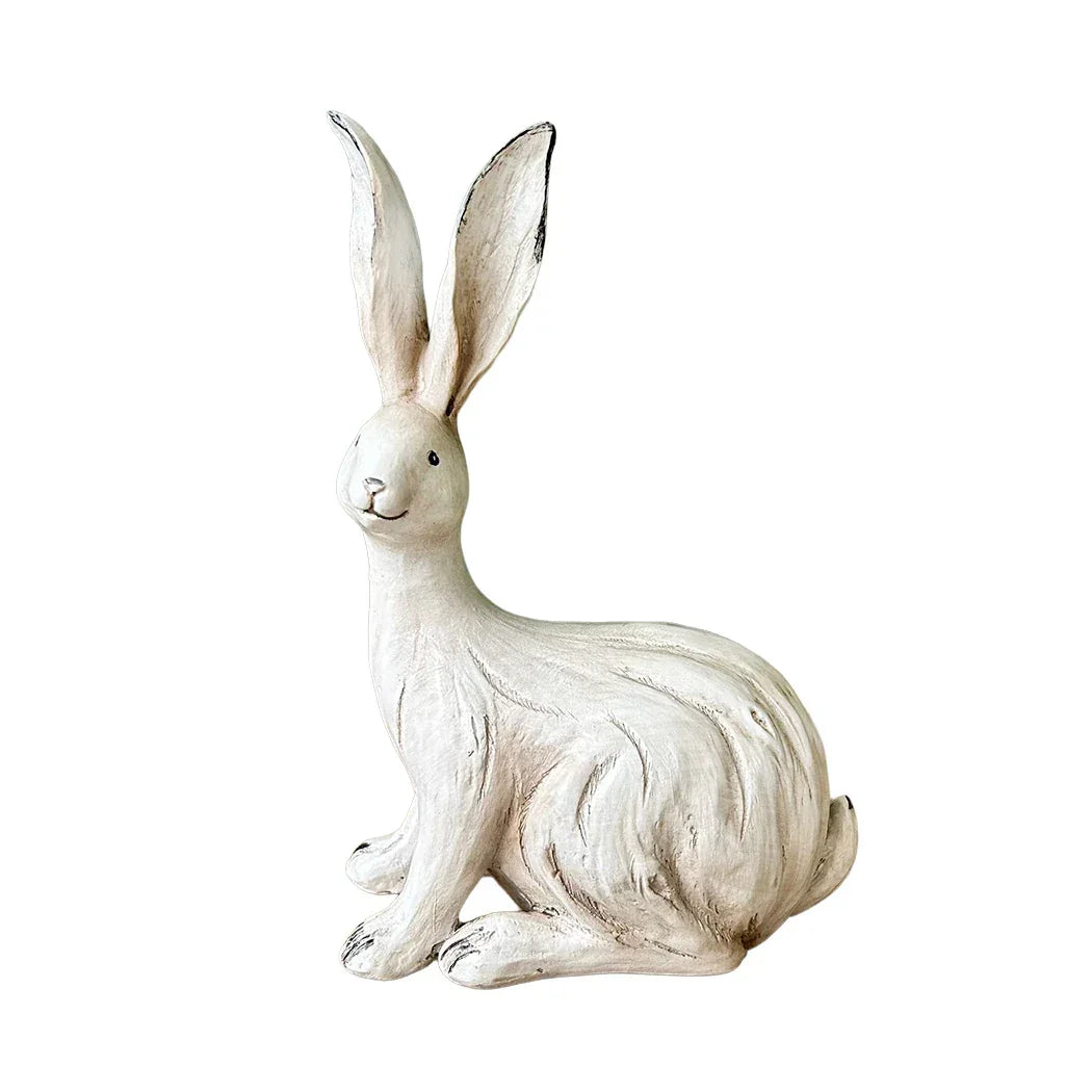 Ornament - Abstract Bunny White - Resin