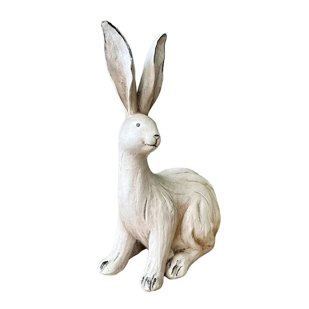 Ornament - Abstract Bunny White - Resin