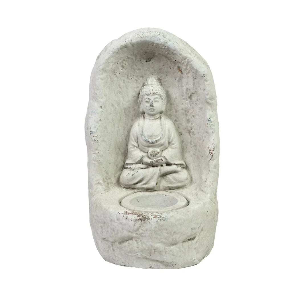 Ornament - Buddha Tealight Candle Holder Cement - Ceramic