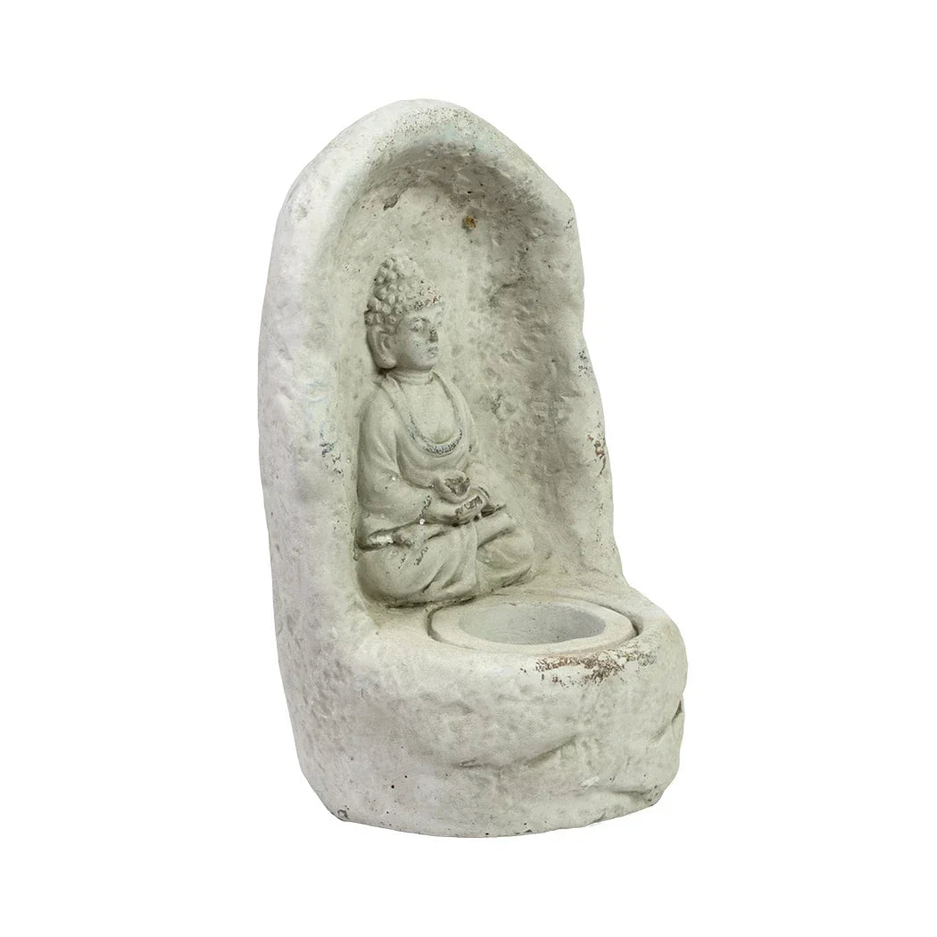 Ornament - Buddha Tealight Candle Holder Cement - Ceramic