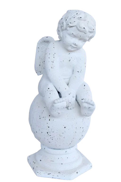 Ornament - Cherub on Ball - Resin