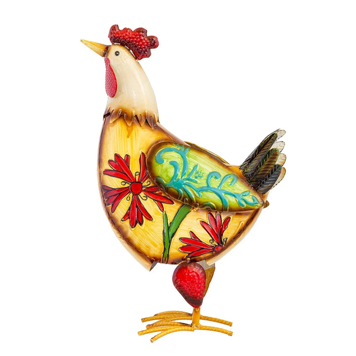Ornament - Colourful Chicken Large - Iron