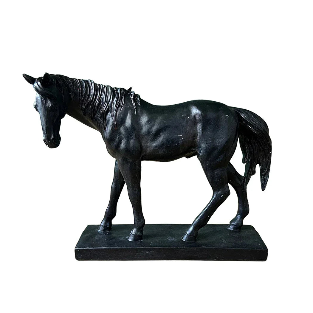 Ornament - Ebony Horse - Resin