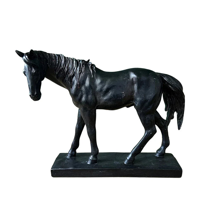 Ornament - Ebony Horse - Resin