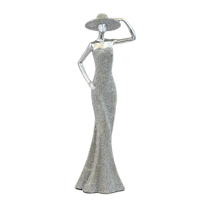 Ornament - Elegant Lady Silver - Resin