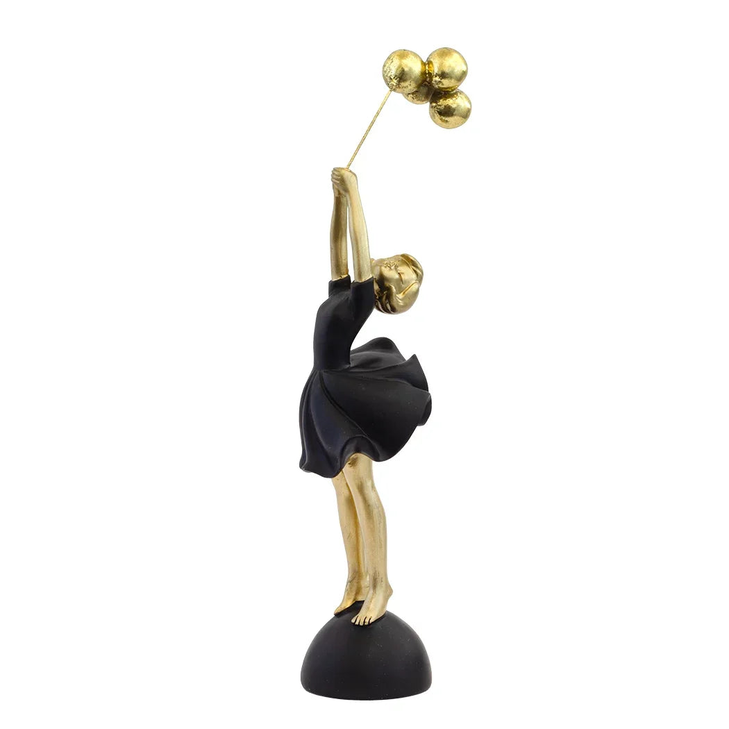 Ornament - Girl with Balloons 29cm - Resin