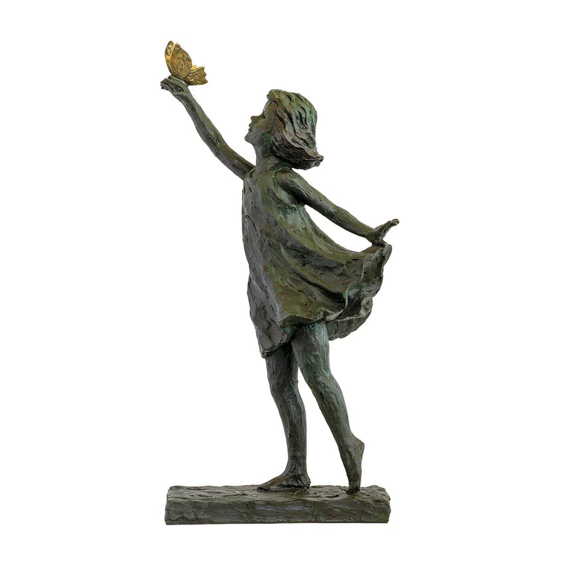 Ornament - Girl With Butterfly - Resin