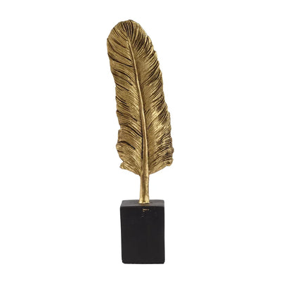 Ornament - Gold & Black Feather - Iron