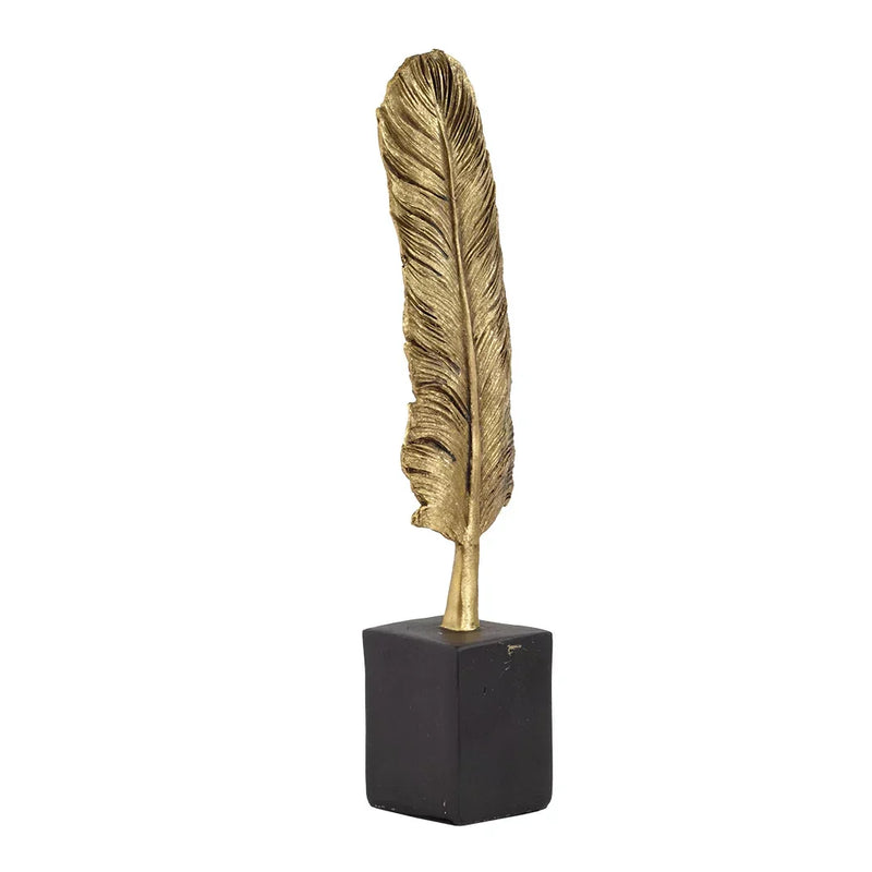 Ornament - Gold & Black Feather - Iron