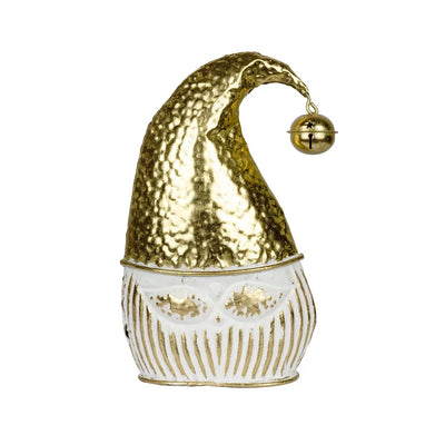 Ornament - Gold & White Gnome - Iron