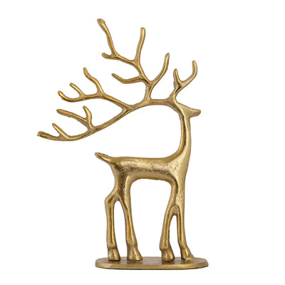 Ornament - Golden Deer 23.5cm - Iron