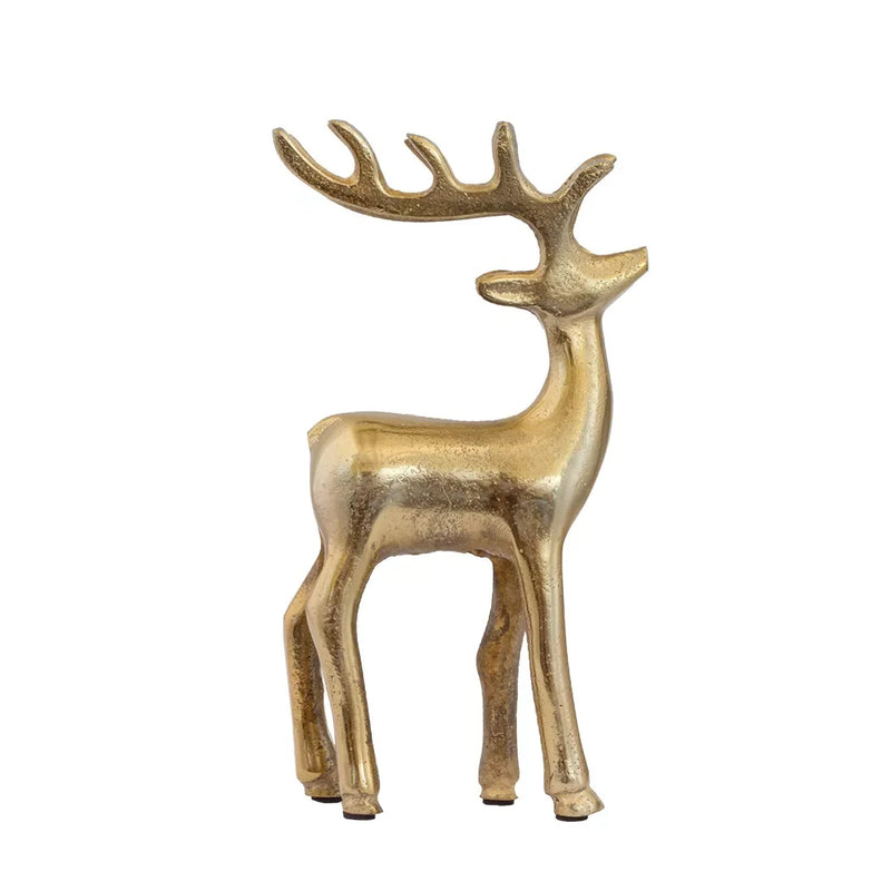 Ornament - Golden Elegant Reindeer 21.5cm - Iron