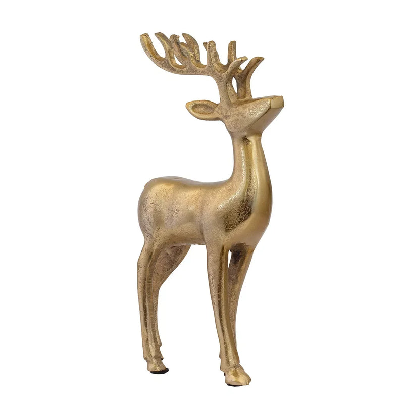 Ornament - Golden Elegant Reindeer 29cm - Iron