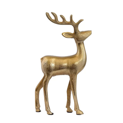 Ornament - Golden Elegant Reindeer 29cm - Iron