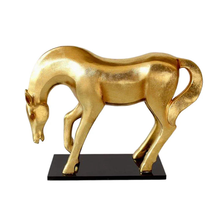 Ornament - Golden Horse - Resin