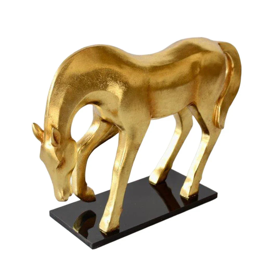 Ornament - Golden Horse - Resin