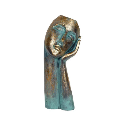 Ornament Head on Hand Resin
