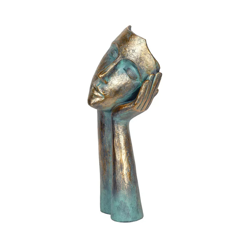 Ornament Head on Hand Resin