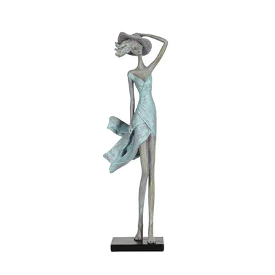 Ornament - Lady in Light Blue 38cm - Resin