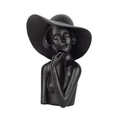 Ornament - Lady With Hat Bust - Resin