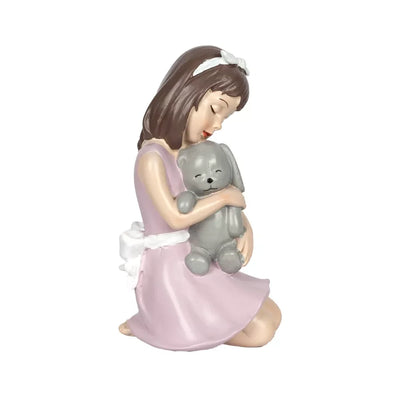 Ornament - Little Girl with Bunny - Resin