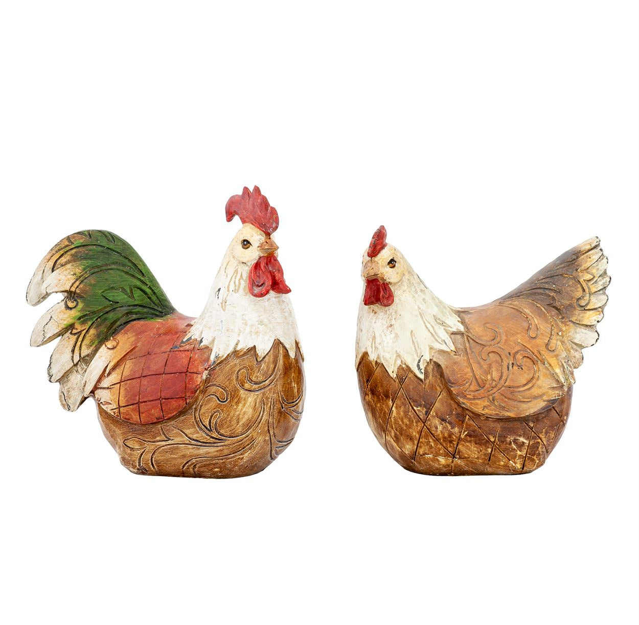 Ornament - Mr. & Mrs. Chick - Wood