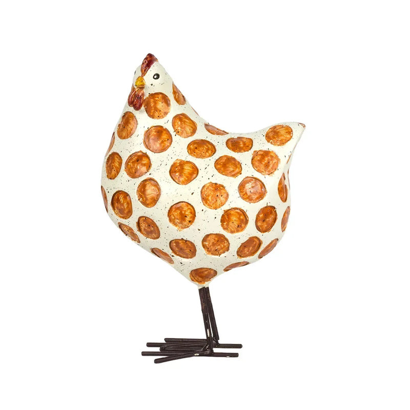 Ornament - Polka Hen 15cm - Resin