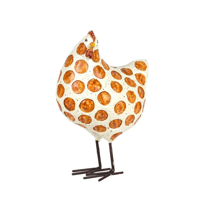 Ornament - Polka Hen 15cm - Resin