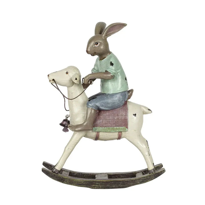 Ornament - Rocking Sheep &amp; Hare - Resin
