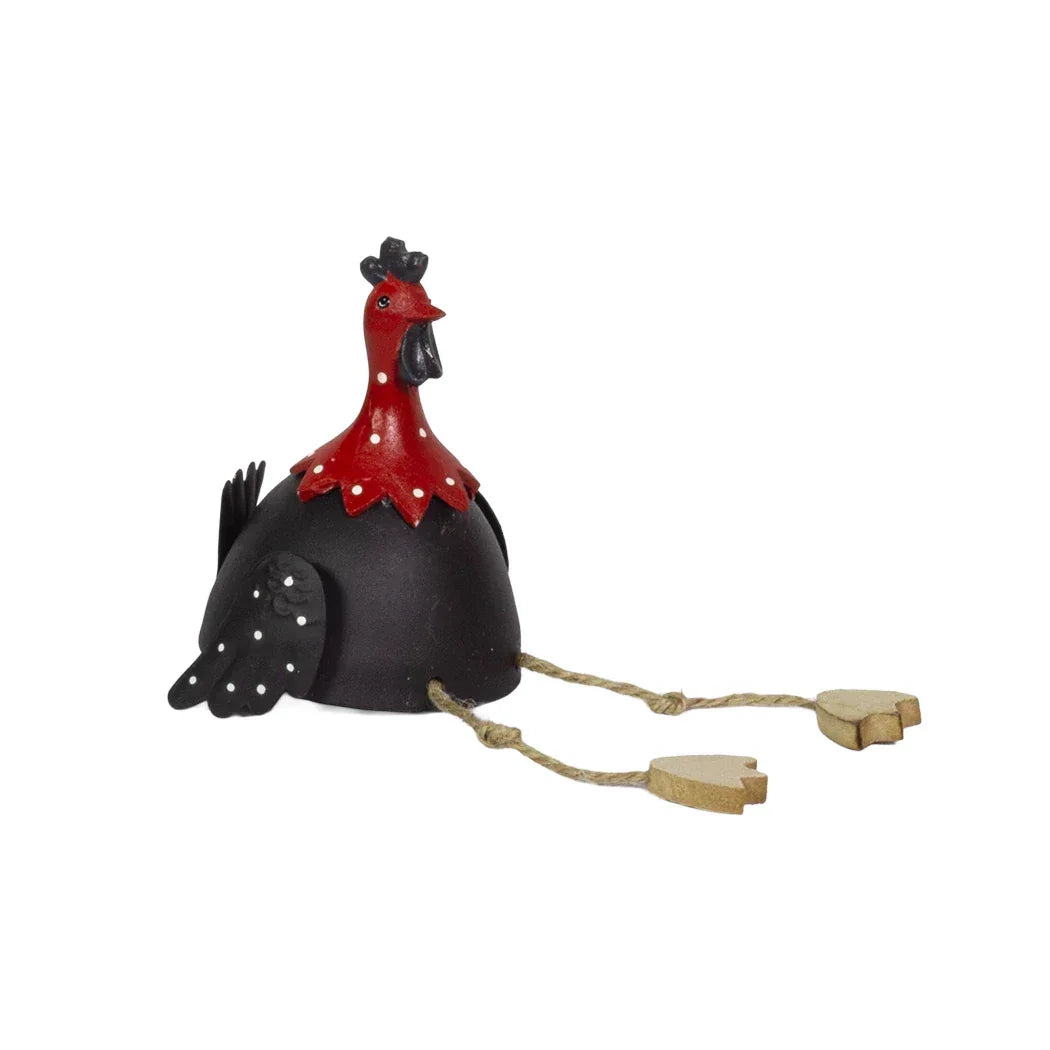 Ornament - Set of 2 Metal Chickens - Iron