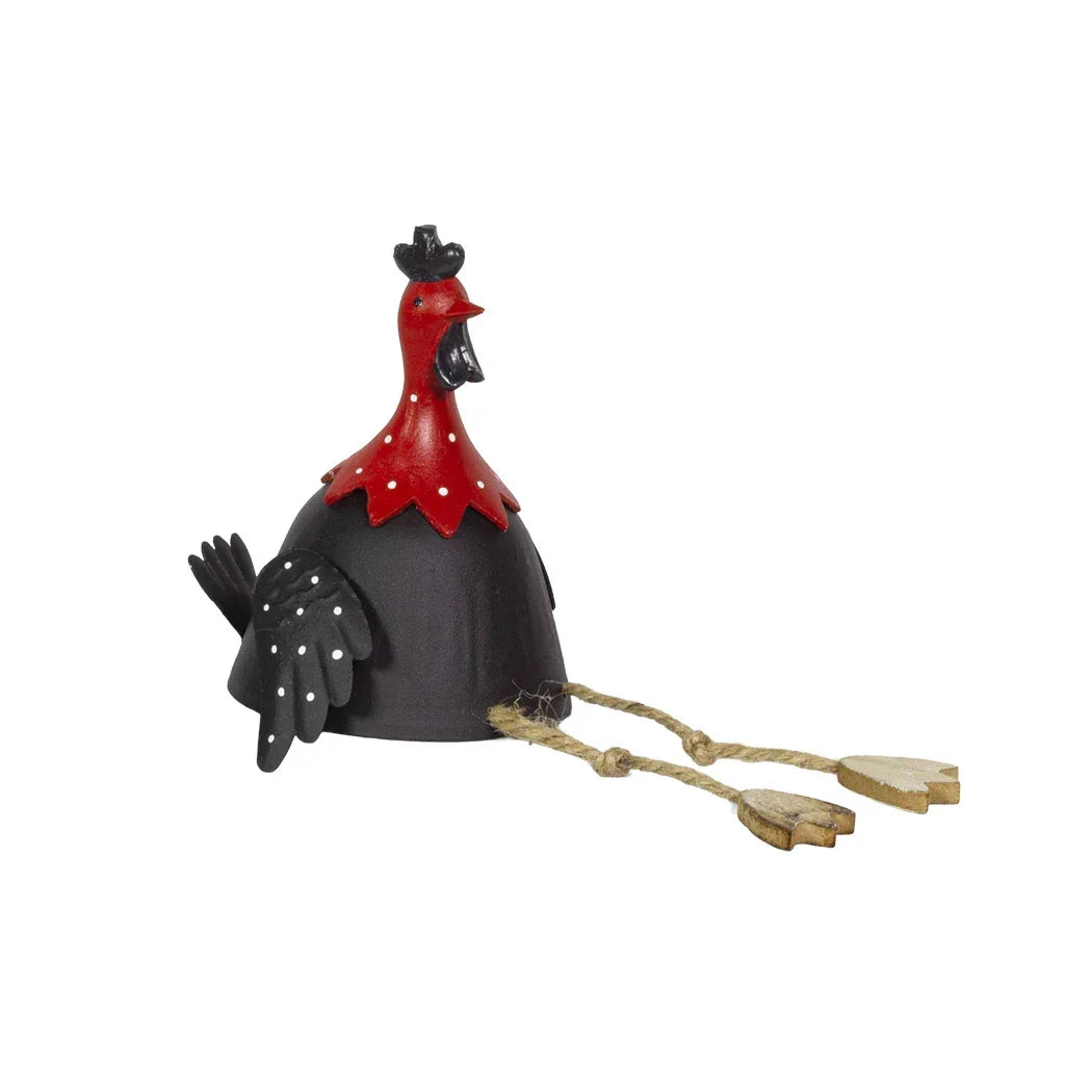 Ornament - Set of 2 Metal Chickens - Iron