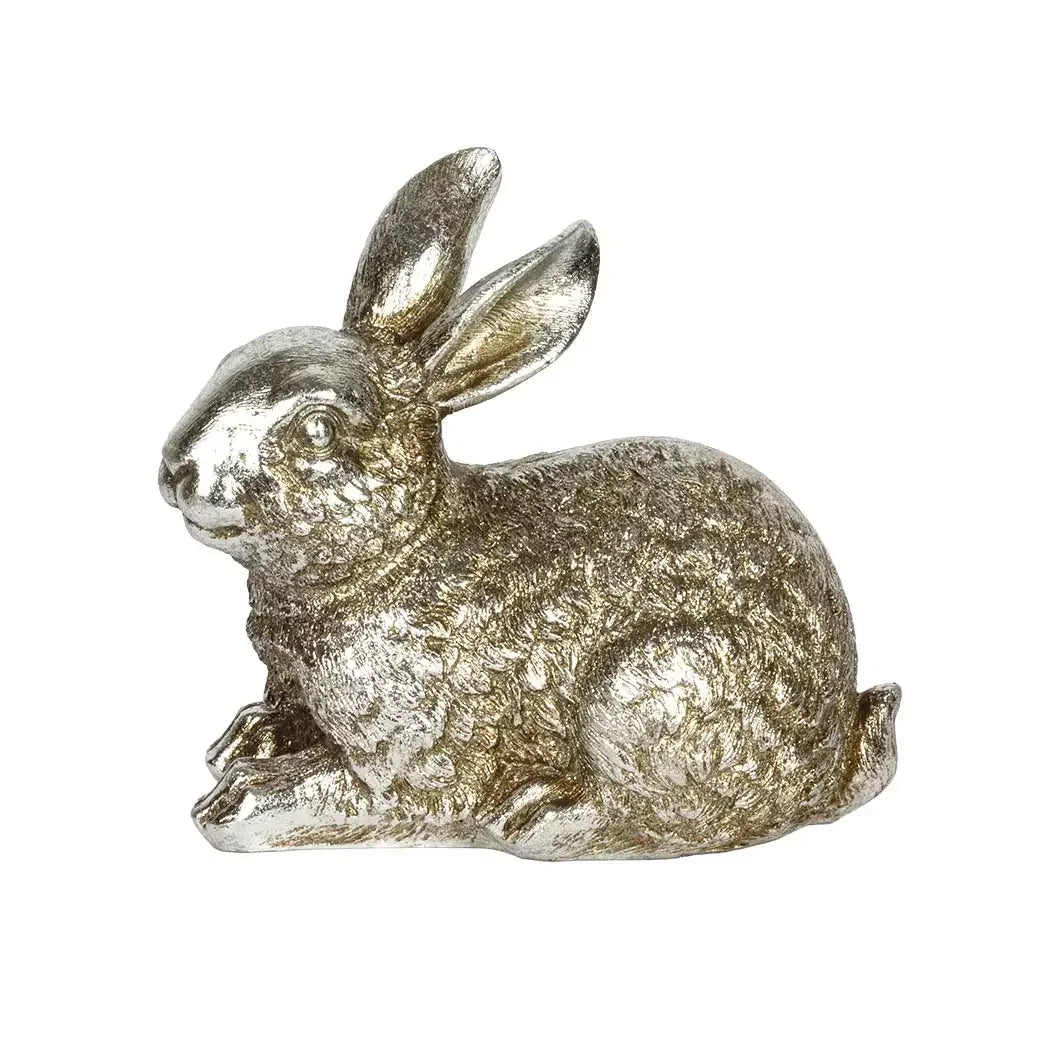 Ornament - Silver Bunny Small - Resin