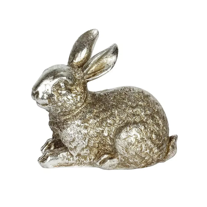 Ornament - Silver Bunny Small - Resin