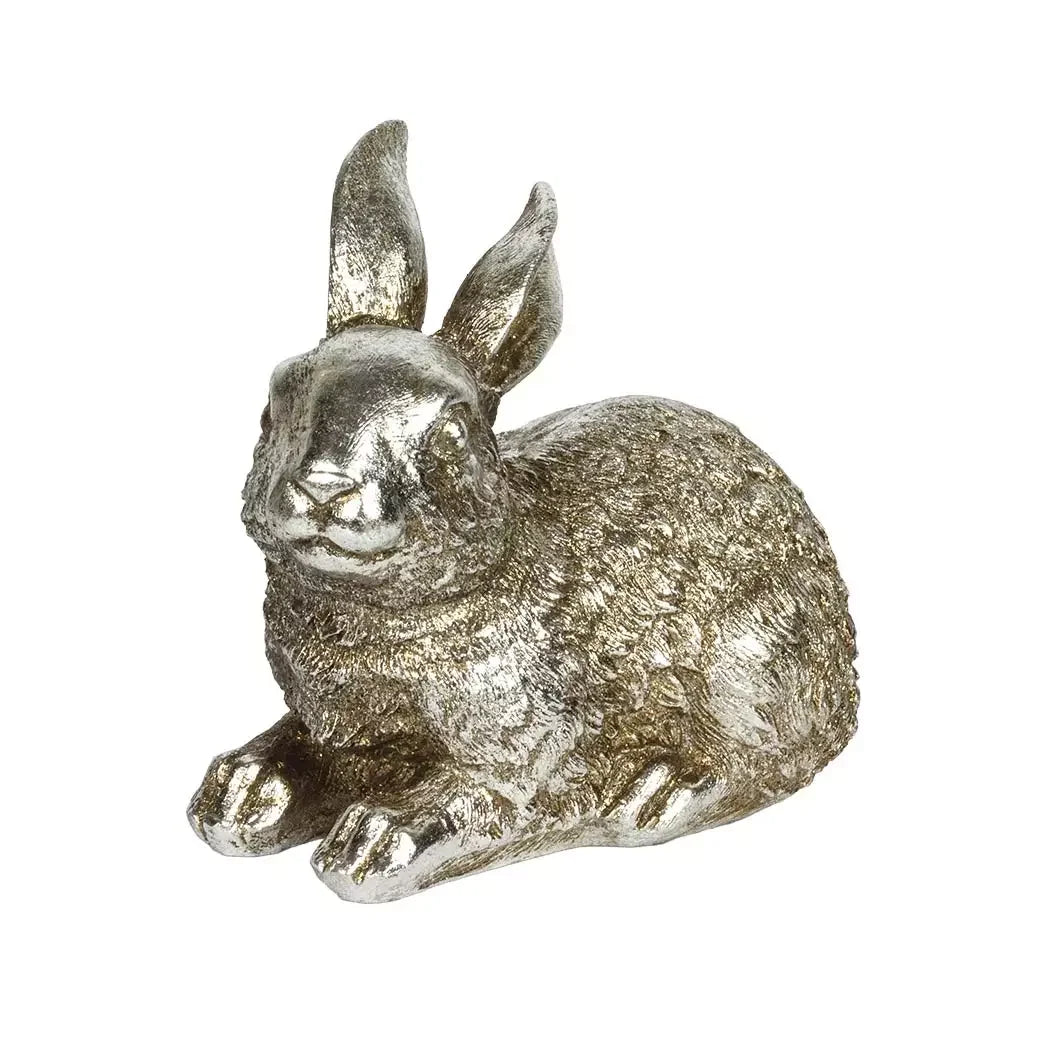 Ornament - Silver Bunny Small - Resin