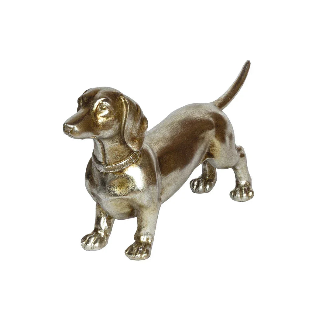 Ornament - Silver Dachshund 26cm - Resin