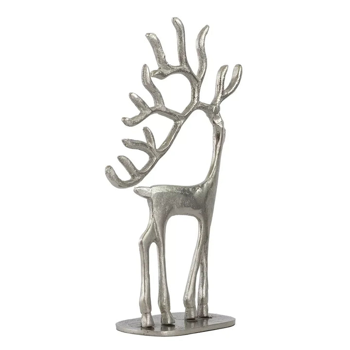 Ornament - Silver Deer 31.5cm - Iron