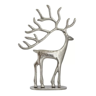 Ornament - Silver Deer 31.5cm - Iron