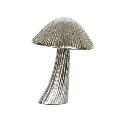 Ornament - Silver Mushroom 14cm - Iron
