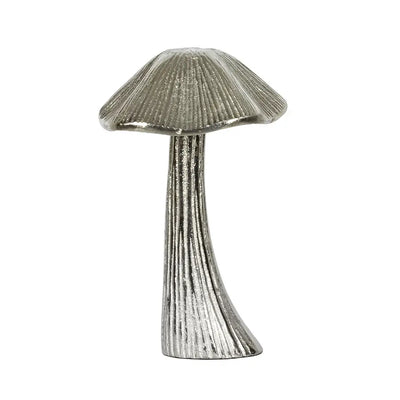 Ornament - Silver Mushroom 18cm - Iron